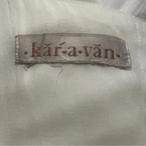 Karavan White Vintage Embroidered Midi Dress | size Large - Picture 6 of 7